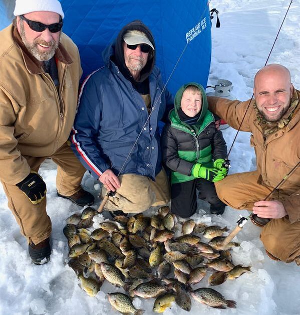 Guided ice fishing adventures on the Madison Lakes - BLUE RIBBON OUTDOORS
